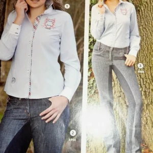 Jeans Vollbesatz Reithose HKM Pro Team Jodhpur -Margo- Alos
